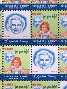 1956 Elizabeth Kenny Foundation Label, Cinderella Stamp Full Sheet of 100