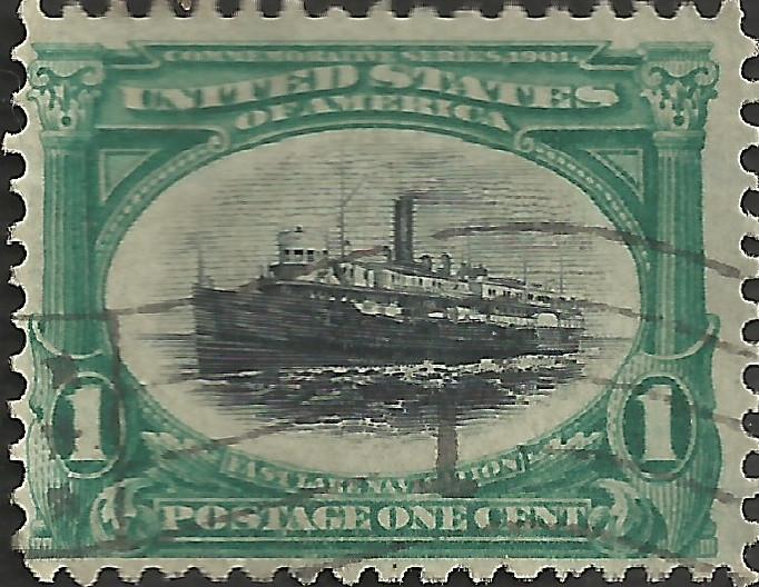 # 294 Used Green And Black Fast Lake Navigation Steamship City Of Alpena