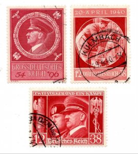 Germany Adolf Hitler's Birthday and Mussolini Deutsches Reich German SG 732