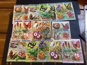 ICOLLECTZONE Burundi 435-40, C187-192 Butterfly Set XF used (C300-609)