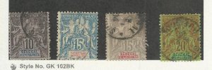 Senegal, Postage Stamp, #40, 42-43, 44 Used, 1892-1900, JFZ