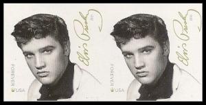 US 5009a Music Icons Elvis Presley imperf NDC horz pair MNH 2015