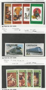 Grenada, Postage Stamp, #1098-01 LH, 1124-5, 1222,24,26,29 Mint NH, JFZ