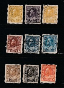 Canada 110, 112-118, 120, 122 U King George V