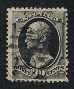 VERY AFFORDABLE GENUINE SCOTT #190 F-VF USED 1879 FULL BLACK 30¢ ABNC ISSUE