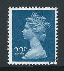 GB QEII   SG X962  VFU  Machin 22p issued 22.10.80