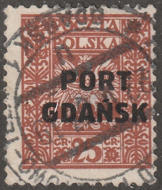 Poland,  Scott#1K18,  used, hinged,  Exile government in Danzig