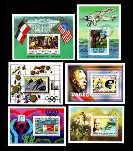 Upper Volta  Cancelled Souvenir Sheets 1975 - 1980