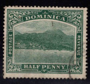 DOMINICA Scott 35 Used wmk 3 horizontal bend