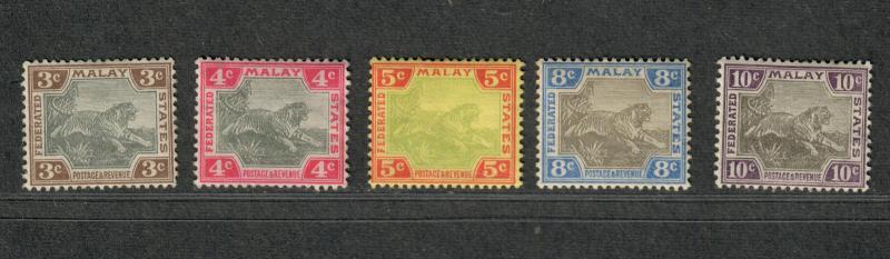 Malaya Sc#196-23a M/H/F-VF, Partial Set, Cv. $148