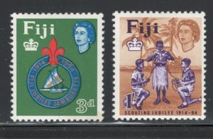 Fiji 1964 50th Anniversary of Founding of Fiji Boy Scouts Scott # 206 - 207 MH