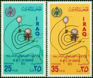 Iraq 1972 World Meteorological Day Set of 2 SG1026-1027 V.F MNH