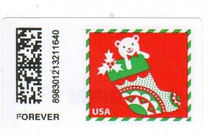 US CVP110 2020 Christmas Stocking, Computer Vended Postage MNH Single