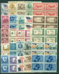 25 DIFFERENT SPECIFIC 4-CENT BLOCKS OF 4, MINT, OG, NH, GREAT PRICE! (6)