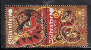 Gibraltar 1364 Chinese Year of the Snake Mint NH