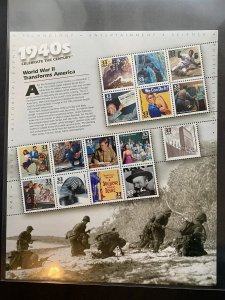 US Stamps- SC# 3182-3191 - Celebrate The Century - FV = $48.90 - SCV = $123.00