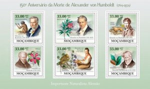 MOZAMBIQUE - 2009 - Alexander von Humboldt - Perf 6v Sheet - Mint Never Hinged