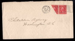 U.S. - 634 - Bisect on cover to Washington DC from Newark, NJ