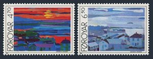 Faroe 166-167, MNH. Michel 160-161. Collages by Zacharias Heinesen, 1987.