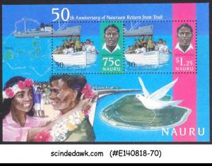 NAURU - 1996 50th ANNIVERSARY OF NAURUAN RETURN FROM TRUK MIN/SHT MNH