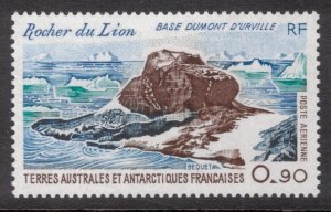 FRENCH ANTARCTIC 1979 Lion Rock; Scott C57, Yvert 57; MNH