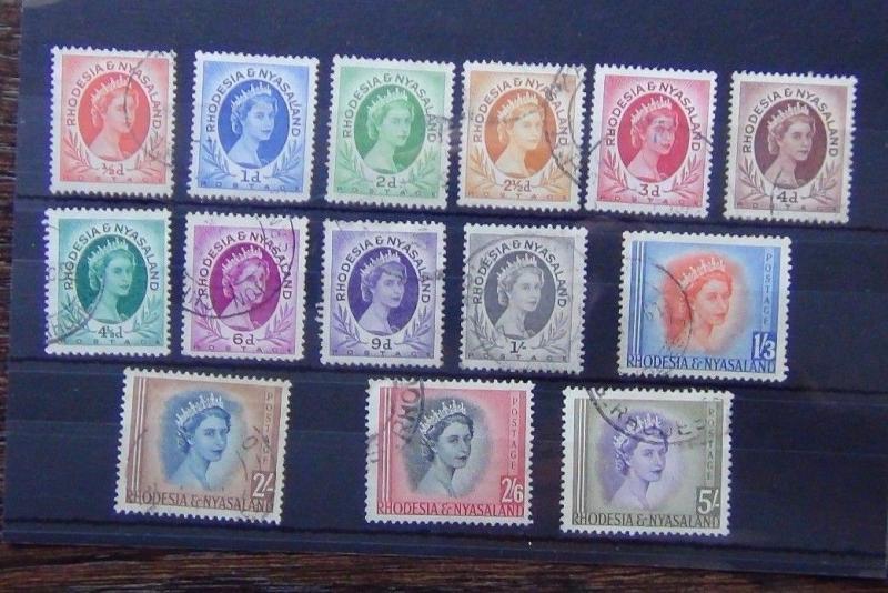 Rhodesia & Nyasaland 1954 - 1956 set to 5s Used