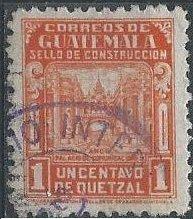 Guatemala RA22 (used) 1c Communications Bldg Arch (1945)