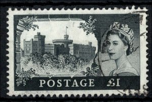 GB 1958 Castles 1st De La Rue £1 superb cds used