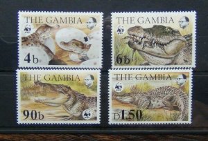 Gambia 1984 Endangered Species The Nile Crocodile set MNH