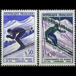 FRANCE 1962 - Scott# 1019-20 World Ski Champ. Set of 2 NH