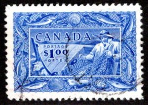 302, Fisherman, Fishing Resources, Used, VF-XF, Canada Postage Stamp