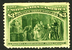 U.S. #243 MINT OG HR LARGE THIN