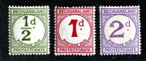 1932  Bechuanaland  Sc #J4/6 mlh* cv. $21 ( 9562 BCXX )