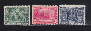 United States 328-330 Set MH Jamestown Exposition (A)