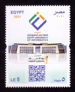 EGYPT - 2021 EGYPT UNIVERSITY OF INFORMATICS, CAIRO - 1V MINT NH