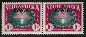 SWA South West Africa Semi Postal Pair #B10 VF Mint OG SG$22.50 Nice!...