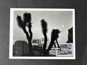 Ansel Adams 2024 FDC Maxicard Maximum Postcard Moonrise Joshua Tree Park