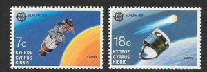 CYPRUS SG798/9 1991EUROPA (EUROPA IN SPACE) MNH