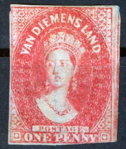 Tasmania,1857,Van Diemen's Land,Q.Victoria, 1.p, red carmine, WMK 75