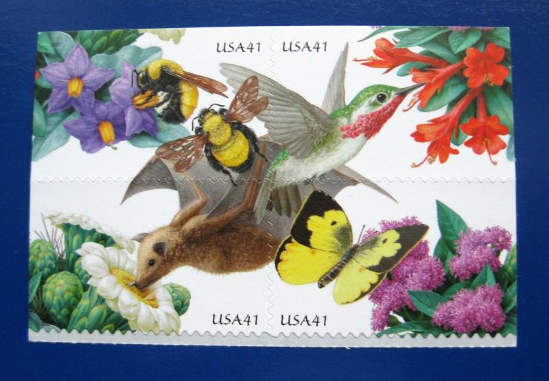 Sc # 4153-4156 ~ Block of 4 ~ 41 cent Pollination Issue (fg10)