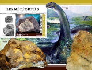 Central Africa - 2022 Chelyabinsk Meteor - Stamp Souvenir Sheet - CA220202b