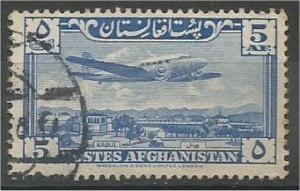 AFGHANISTAN, 1957, used 5af, Plane, Scott C11