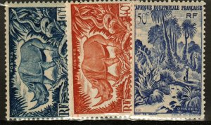 French Equatorial Africa #166, 168-9 MH