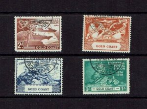 Gold Coast: 1949, 75th Anniversary of the UPU, Fine Used set.