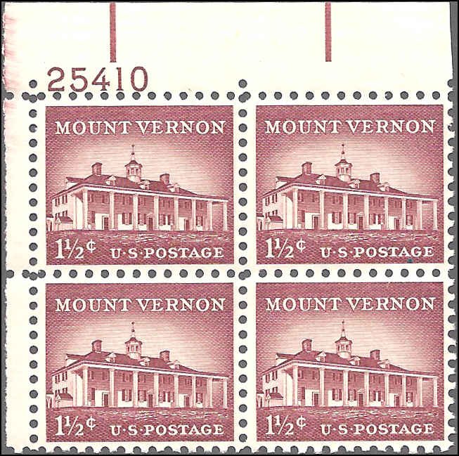 1032 Mint,OG,NH... Plate Block of 4... SCV $1.00