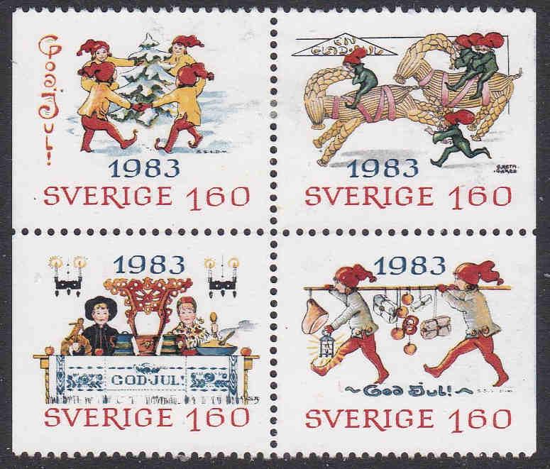 Sweden #1474-77 F-VF Mint Hinged * Christmas 1983