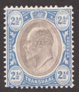 1902 Transvaal Sc# 255 - 2½p KEVII - MH Cv$16