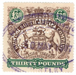 (I.B) Rhodesia/BSAC Revenue : Duty £30