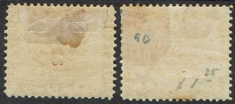 WESTERN AUSTRALIA 1884 SWAN 1/2 ON 1D VARIETY THIN BAR AND NORMAL PERF 14 