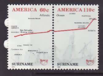 Surinam-Sc#892-7- id8-unused NH set-Pumas-Animals-1991-